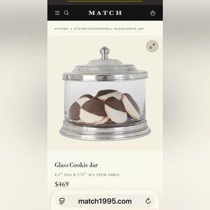 Match Pewter Glass Cookie Jar